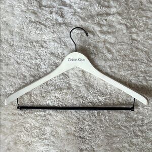 Calvin Klein White and Black Study Wood Hanger